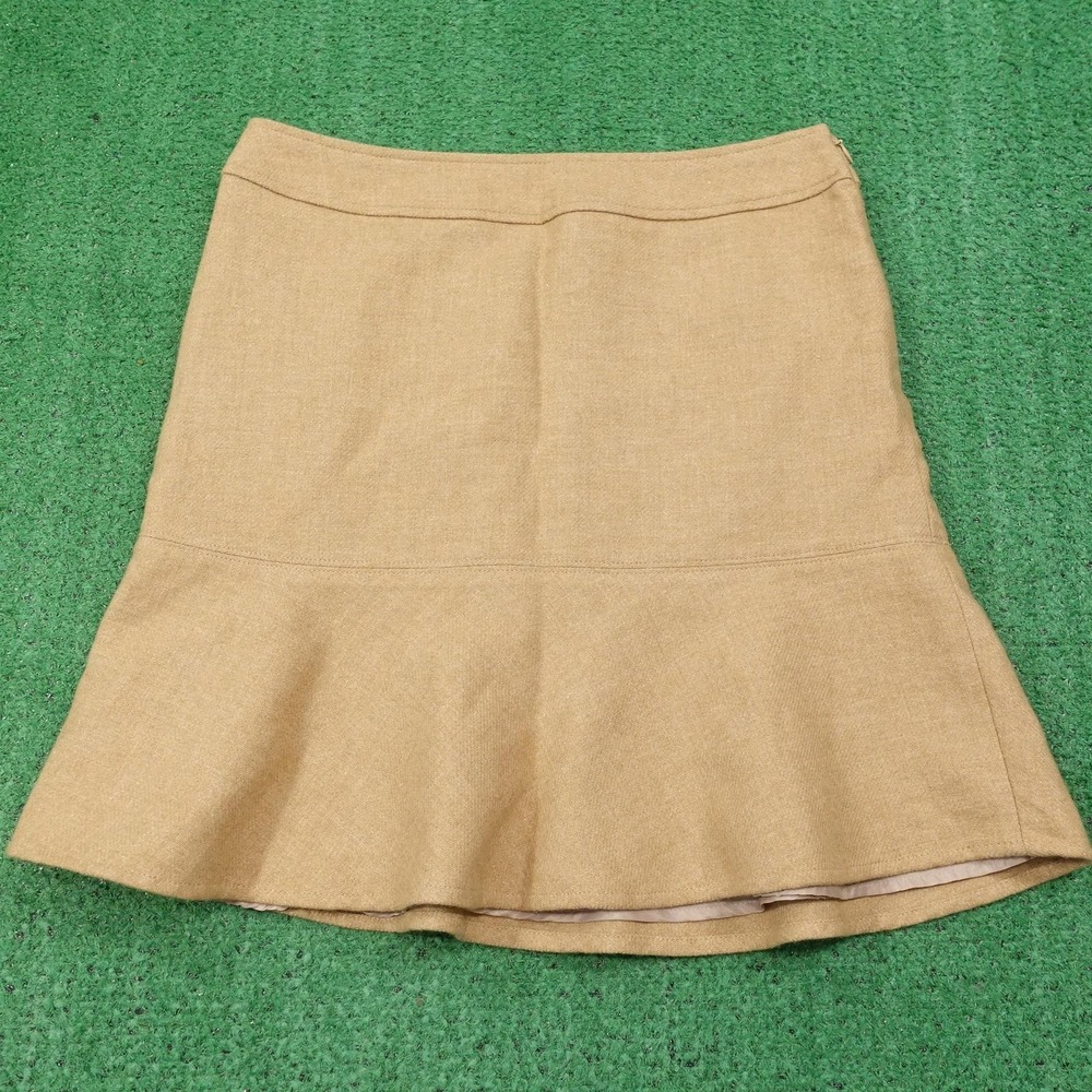 Gap Skirt Womens 6 Beige Tweed Flare Short Lined Zip Workwear Business